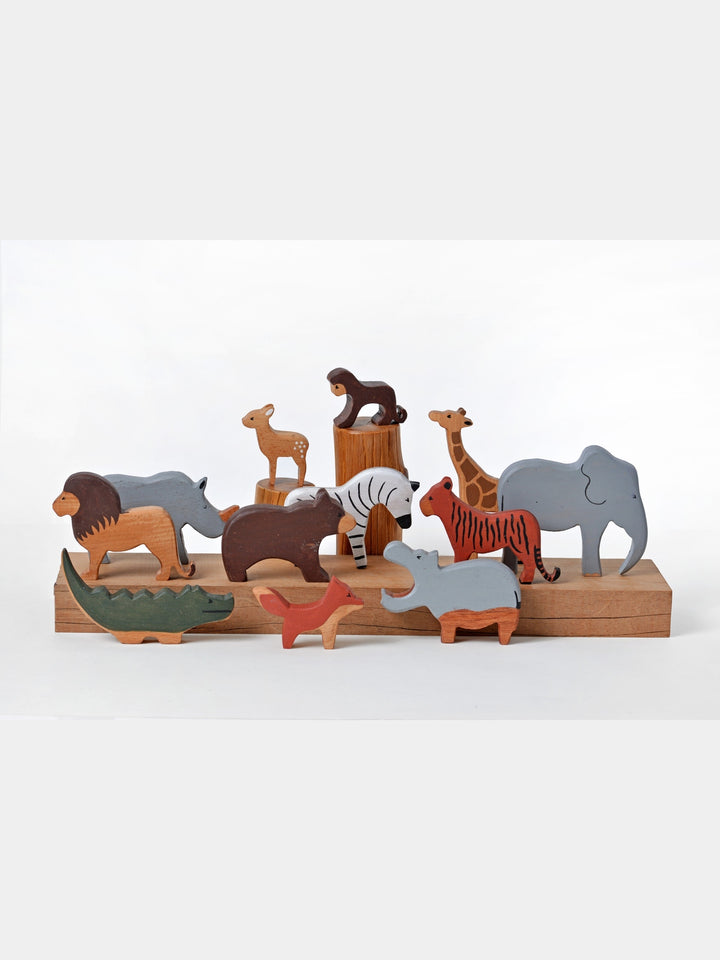 Birch Wild Animals Set of 12