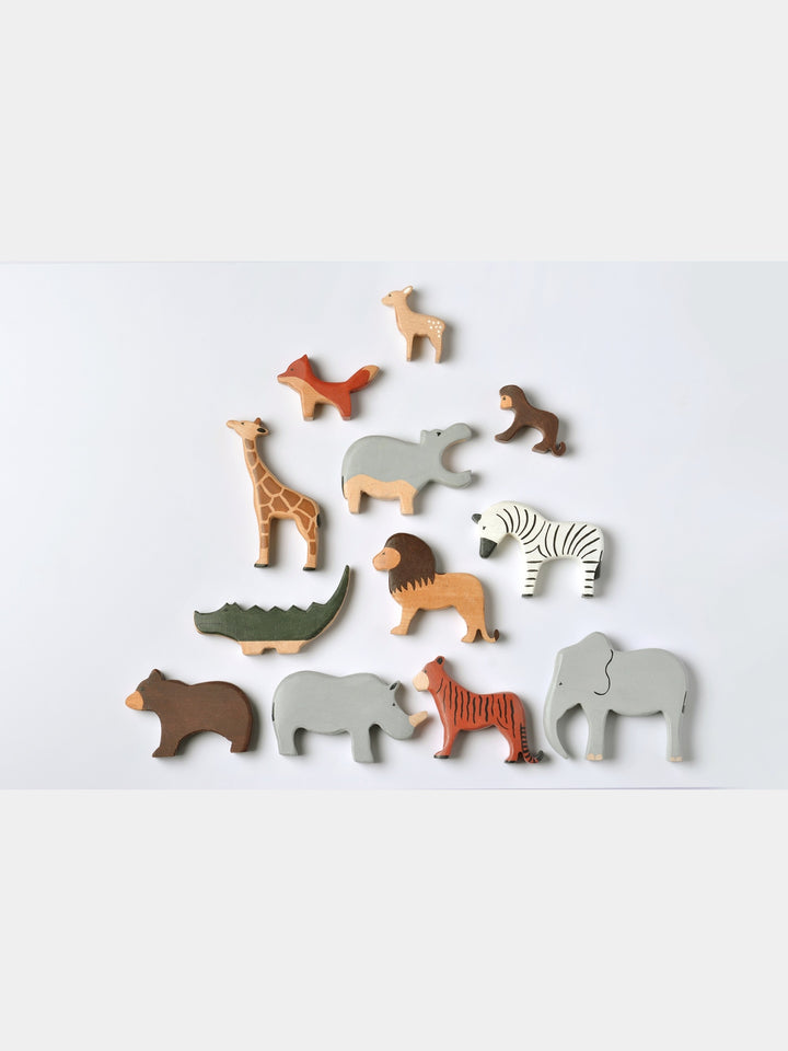 Birch Wild Animals Set of 12