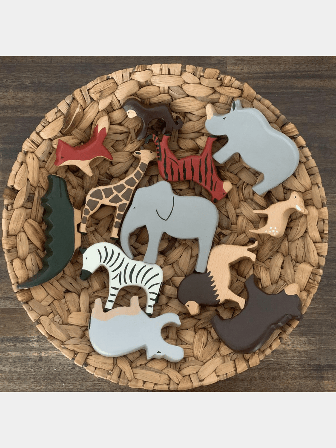 Birch Wild Animals Set of 12