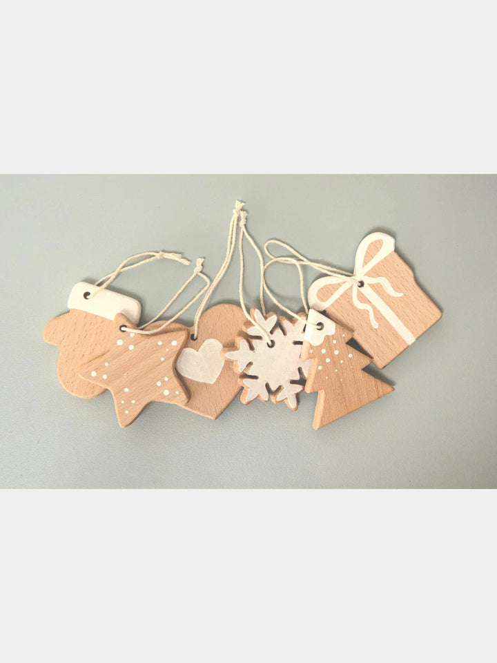 Birch Christmas Ornaments Set of 6