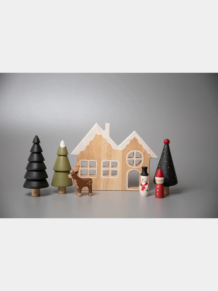 Birch Gingerbread House Christmas Playset