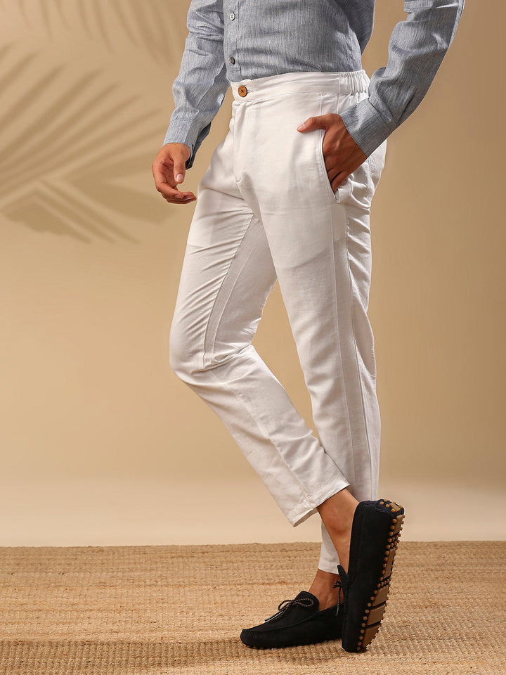 Cedar Tailored Pants- White