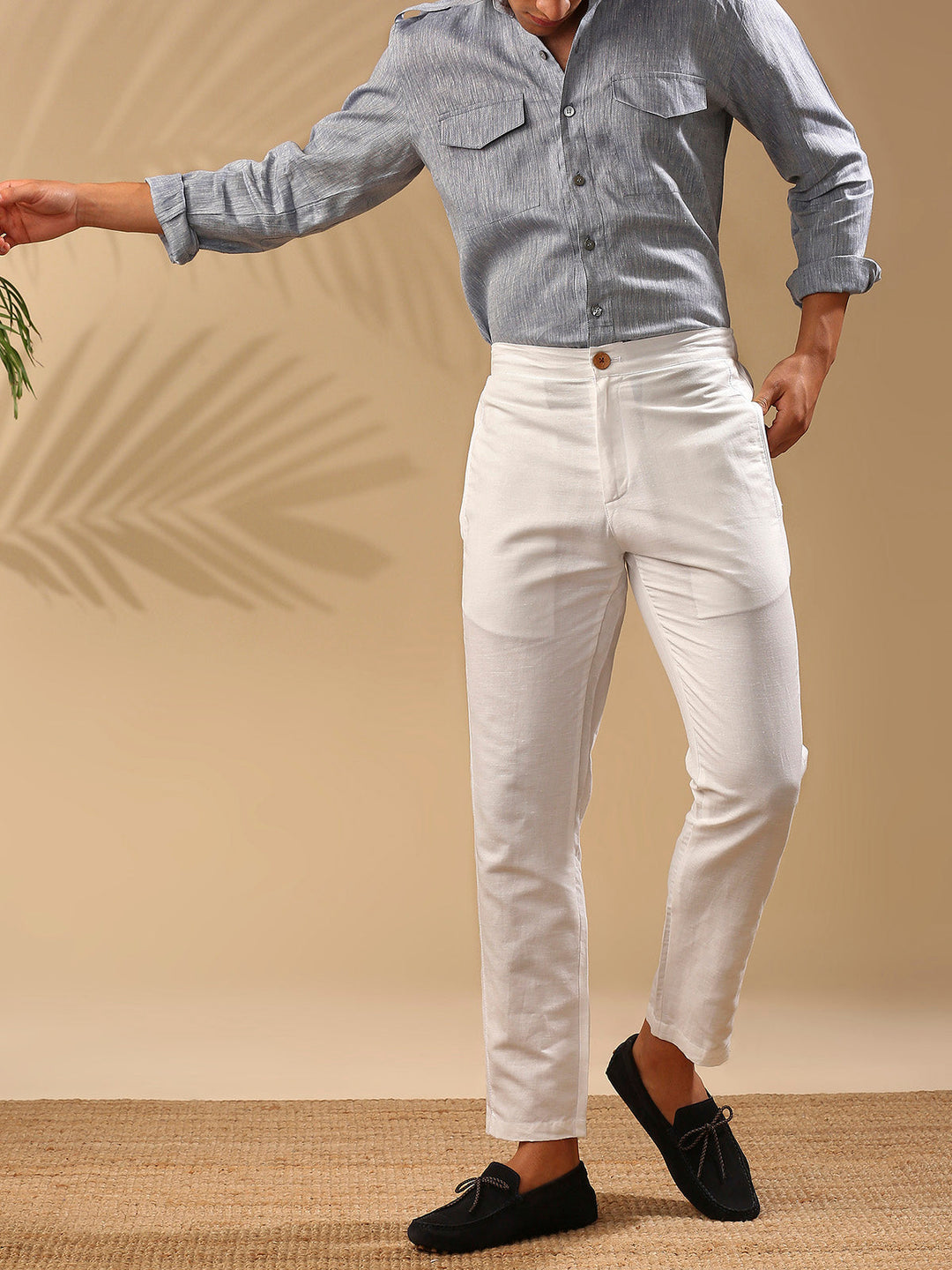 Cedar Tailored Pants- White