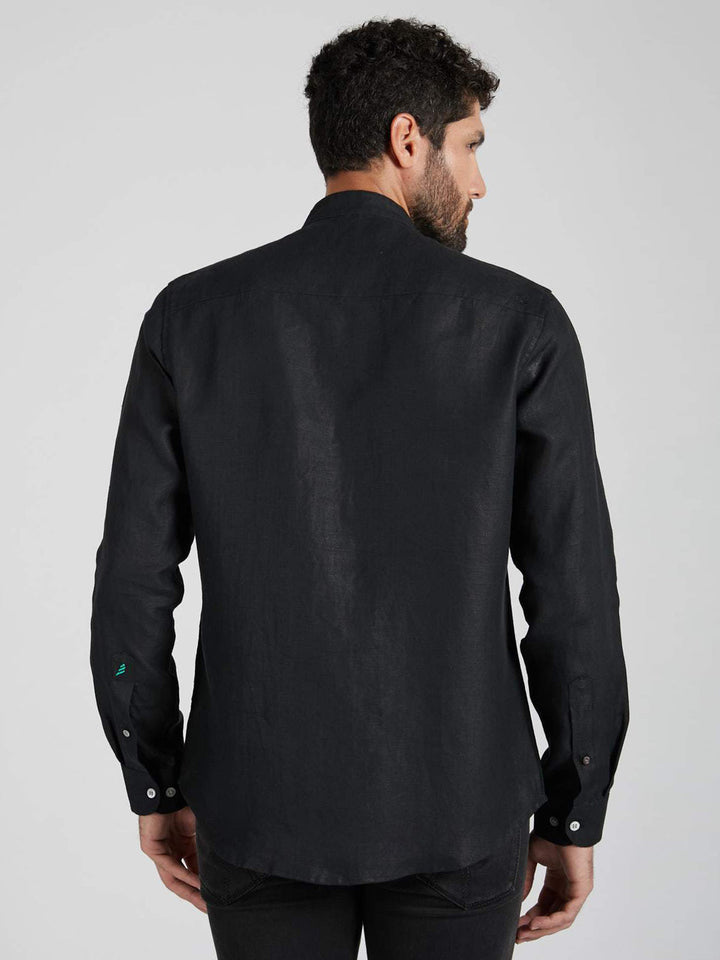 Origin Mandarin Collar Shirt Black B Label