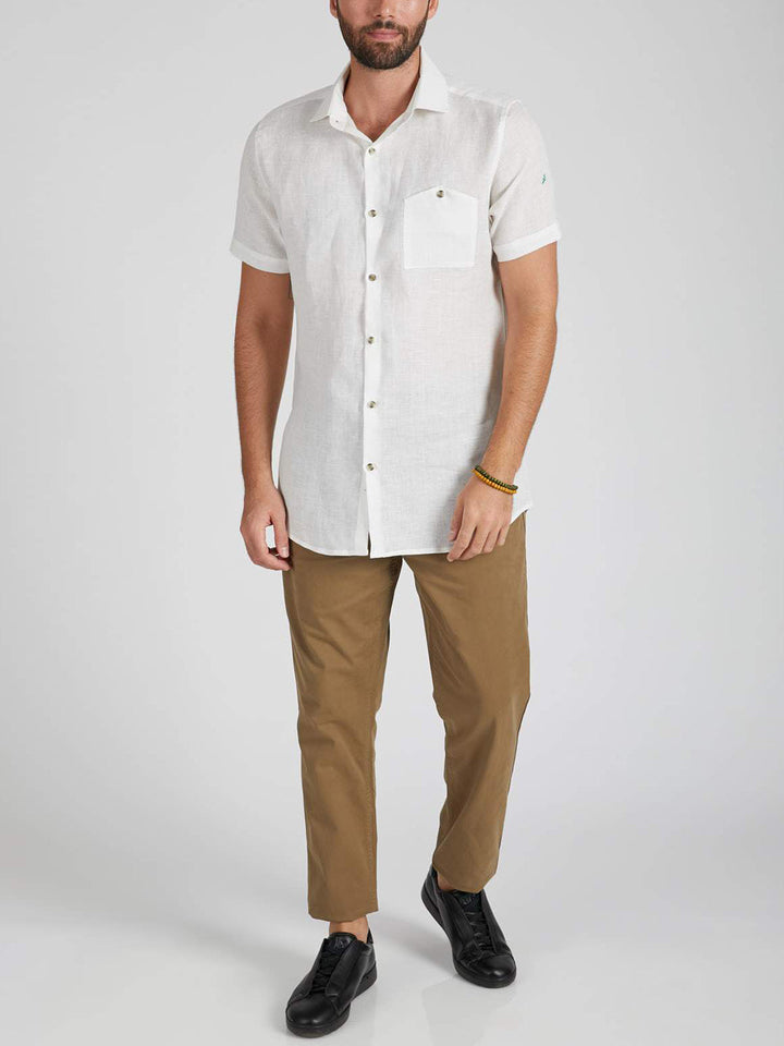 Burrow Half Sleeve Shirt White