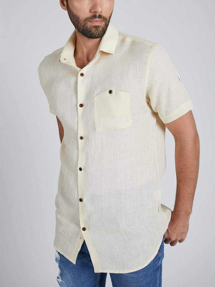 Burrow Half Sleeve Shirt Beige