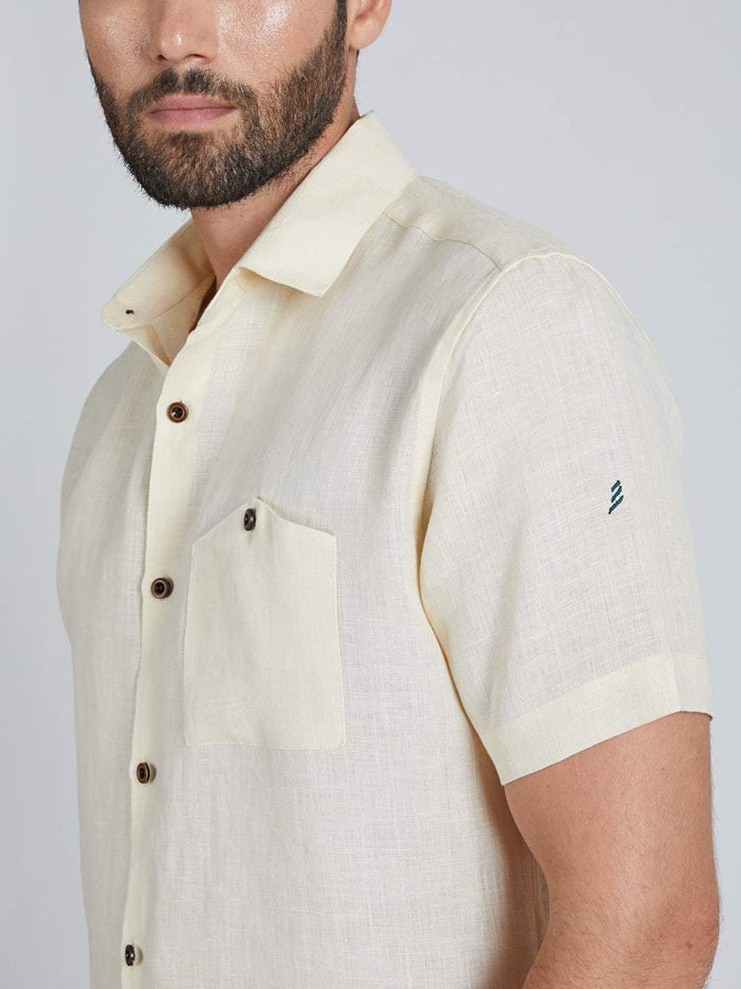 Burrow Half Sleeve Shirt Beige B Label