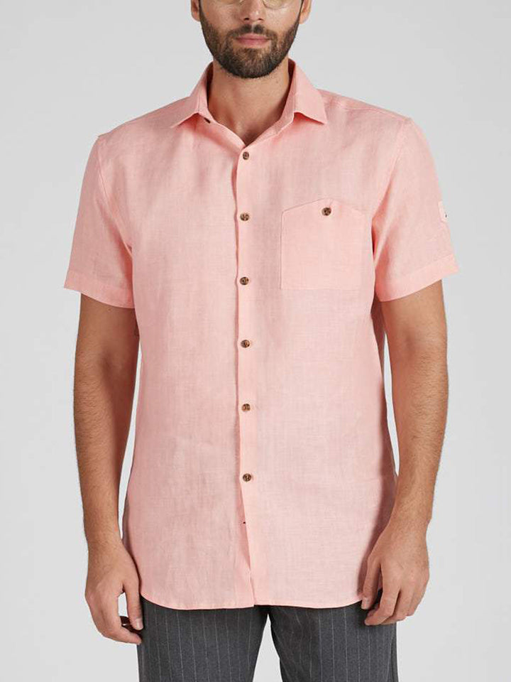 Burrow Half Sleeve Shirt Peach B Label