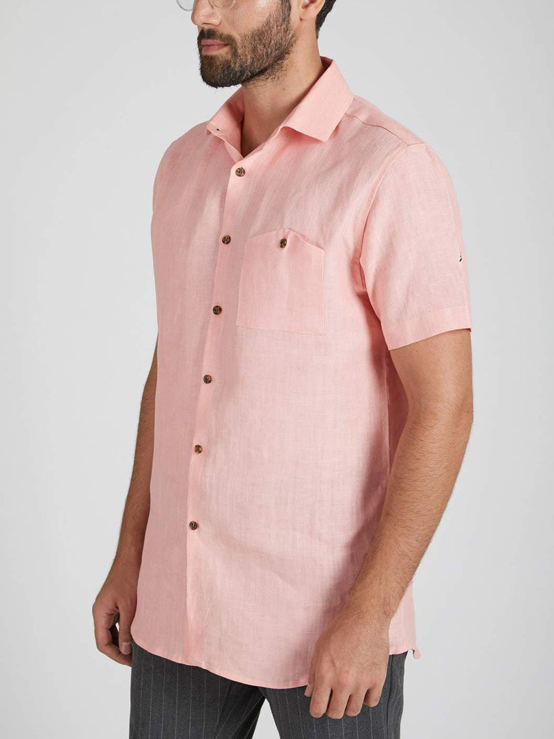 Burrow Half Sleeve Shirt Peach B Label