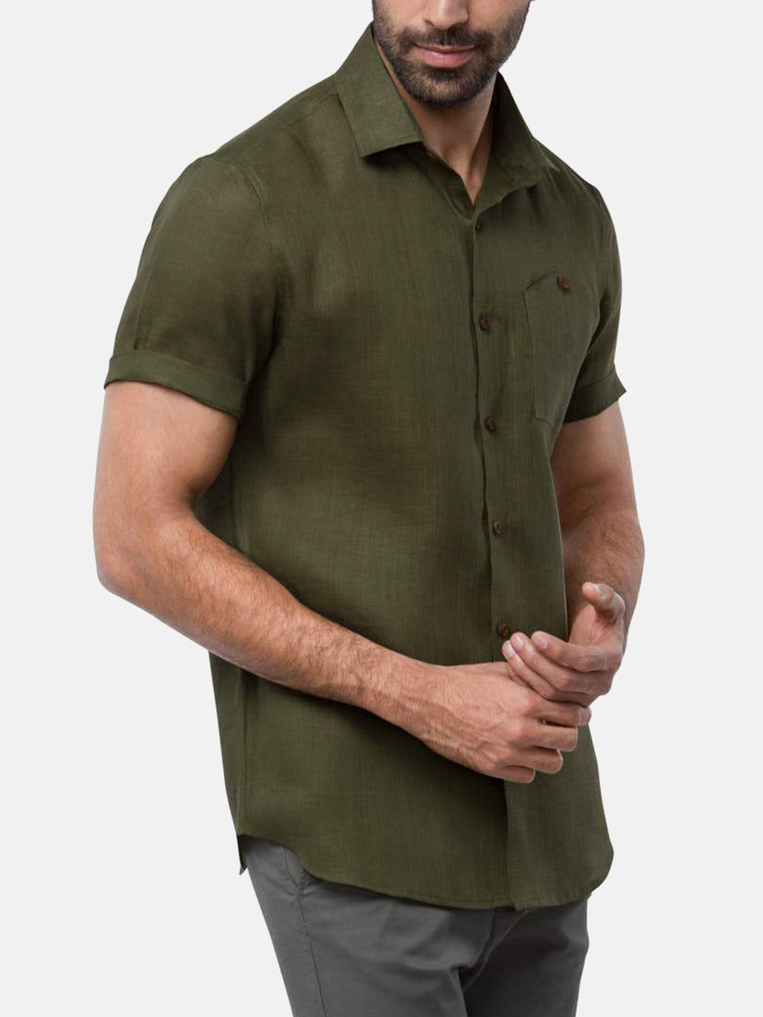 Burrow Half Sleeve Shirt Olive B Label