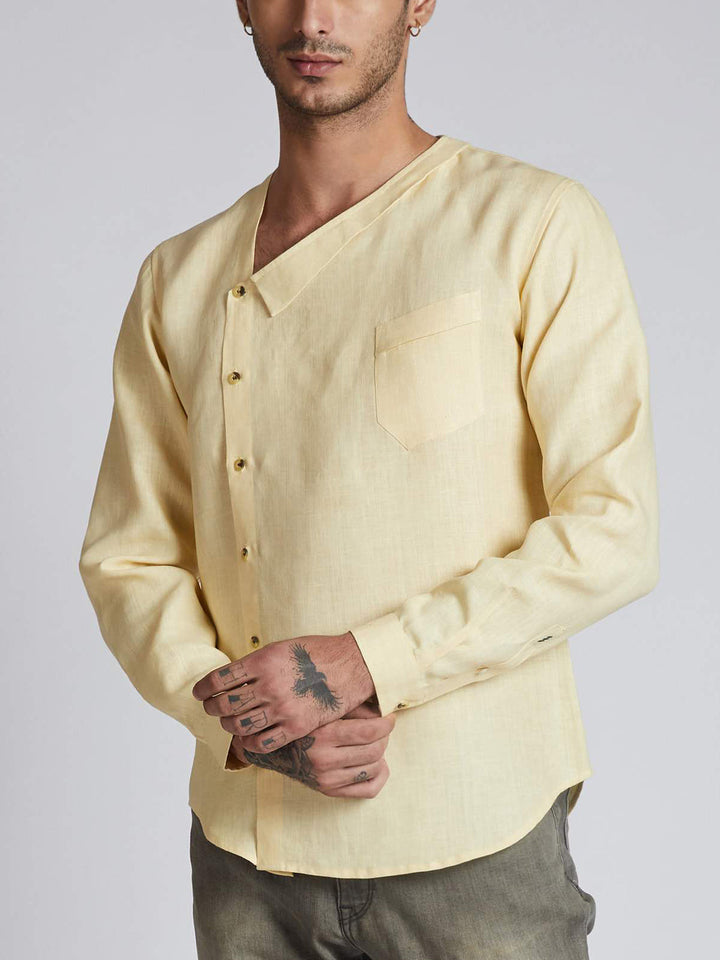 Delta Asymmetric Shirt Yellow