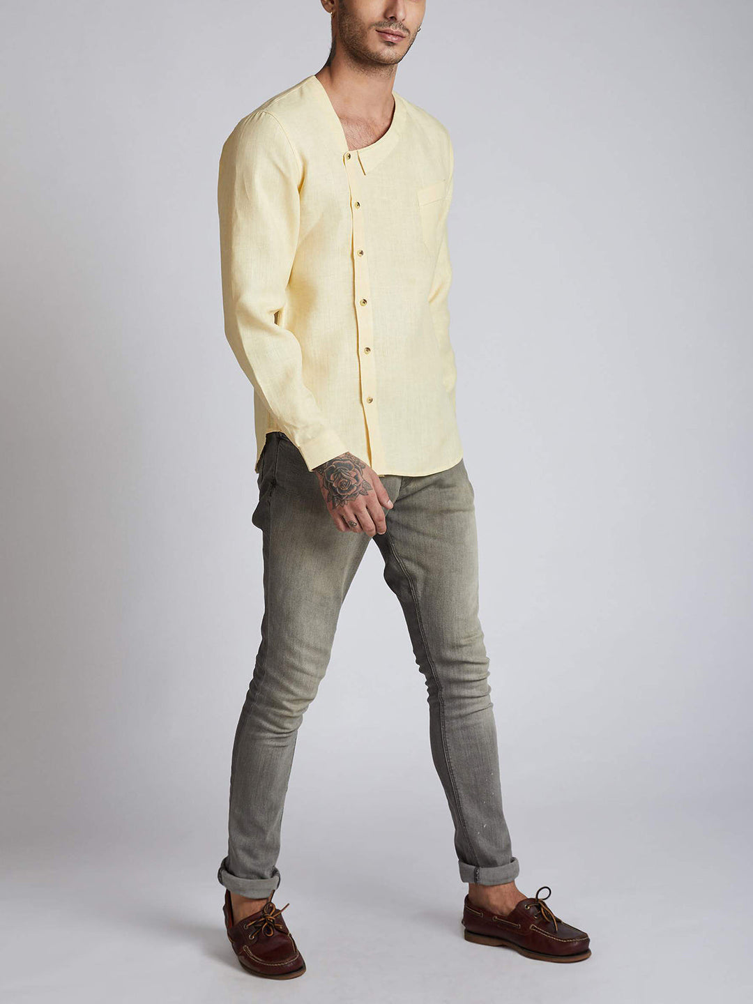 Delta Asymmetric Shirt Yellow