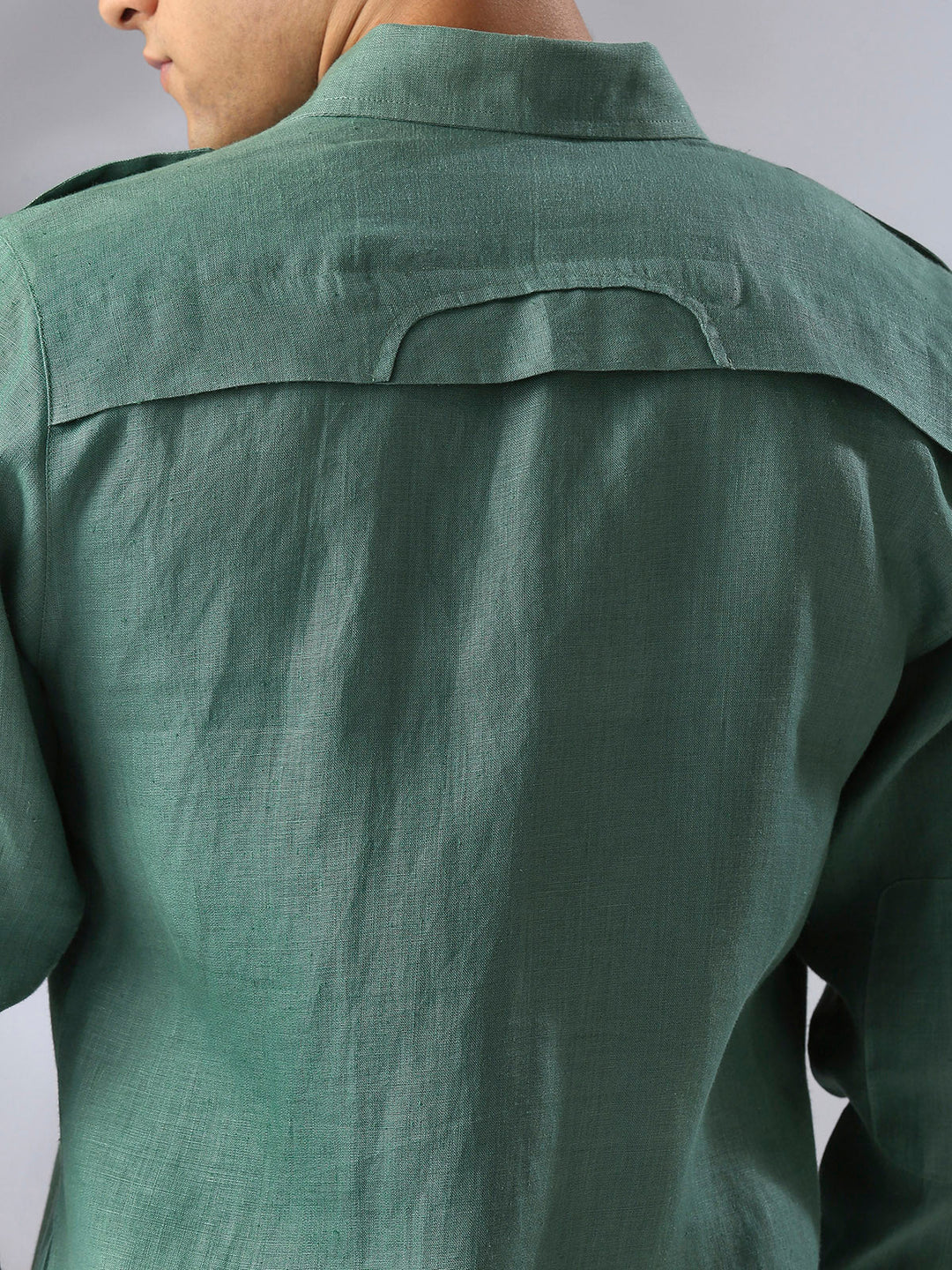 Sequoia Elbow Patch Shirt- Deep Green