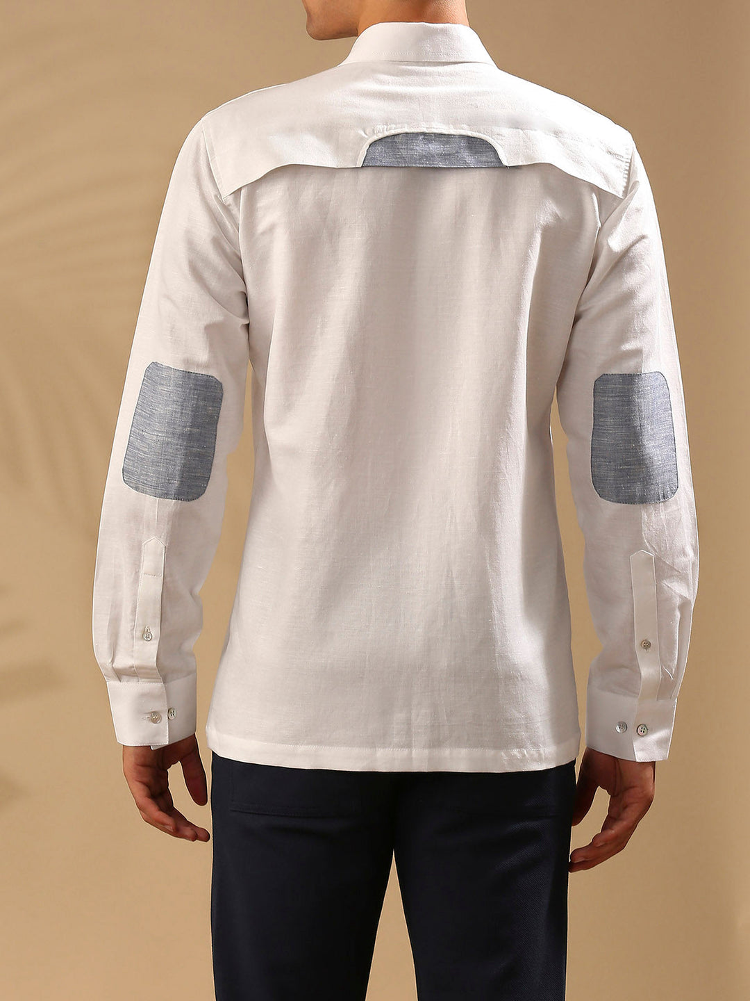 Sequoia Elbow Patch Shirt- White