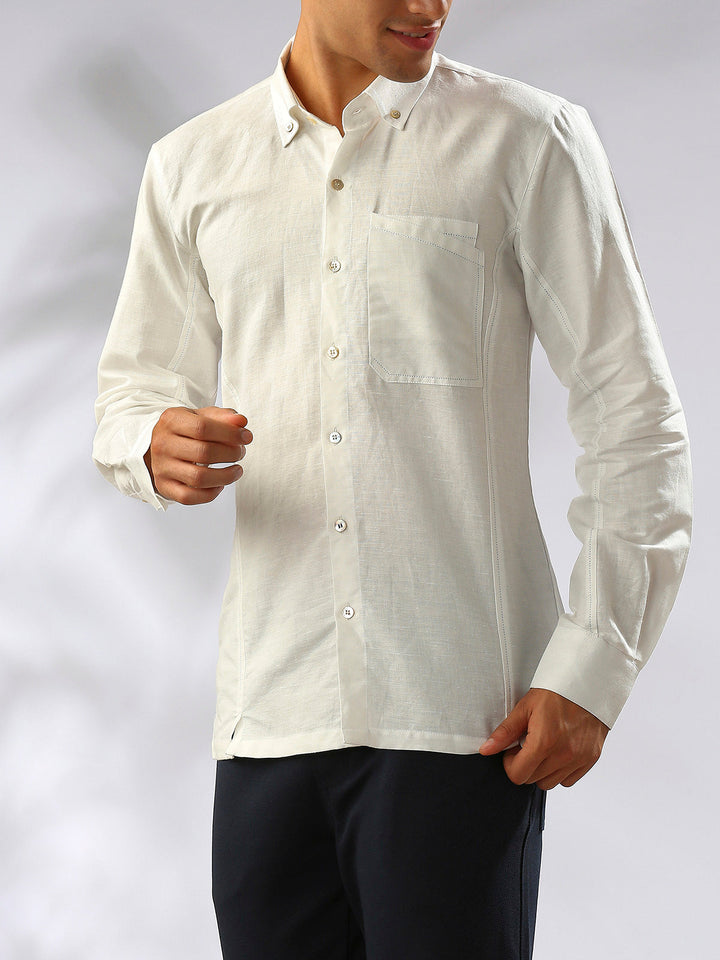 Aspen Button down Shirt- White