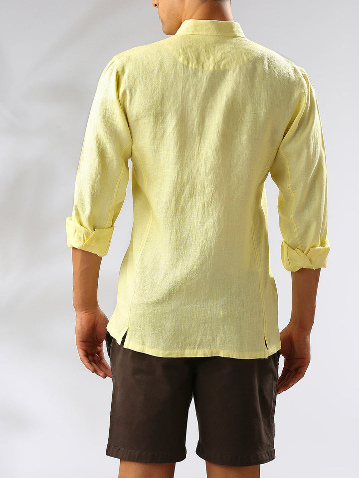 Aspen Button down Shirt- Yellow