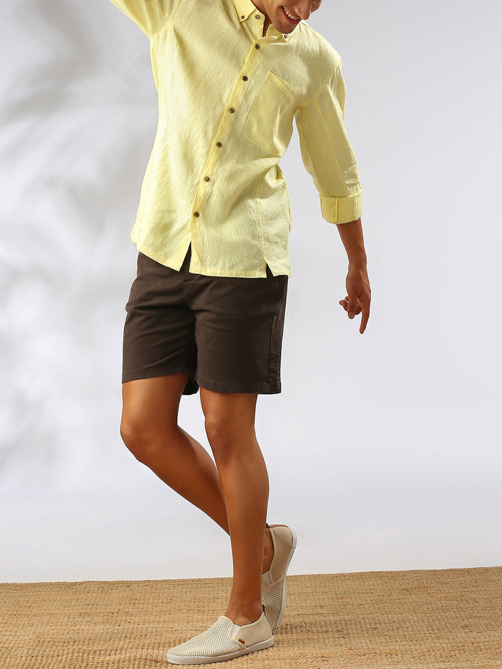 Aspen Button down Shirt- Yellow