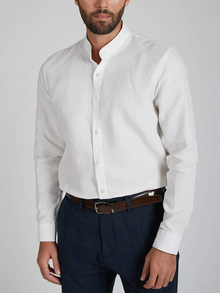 Origin Mandarin Collar Shirt White