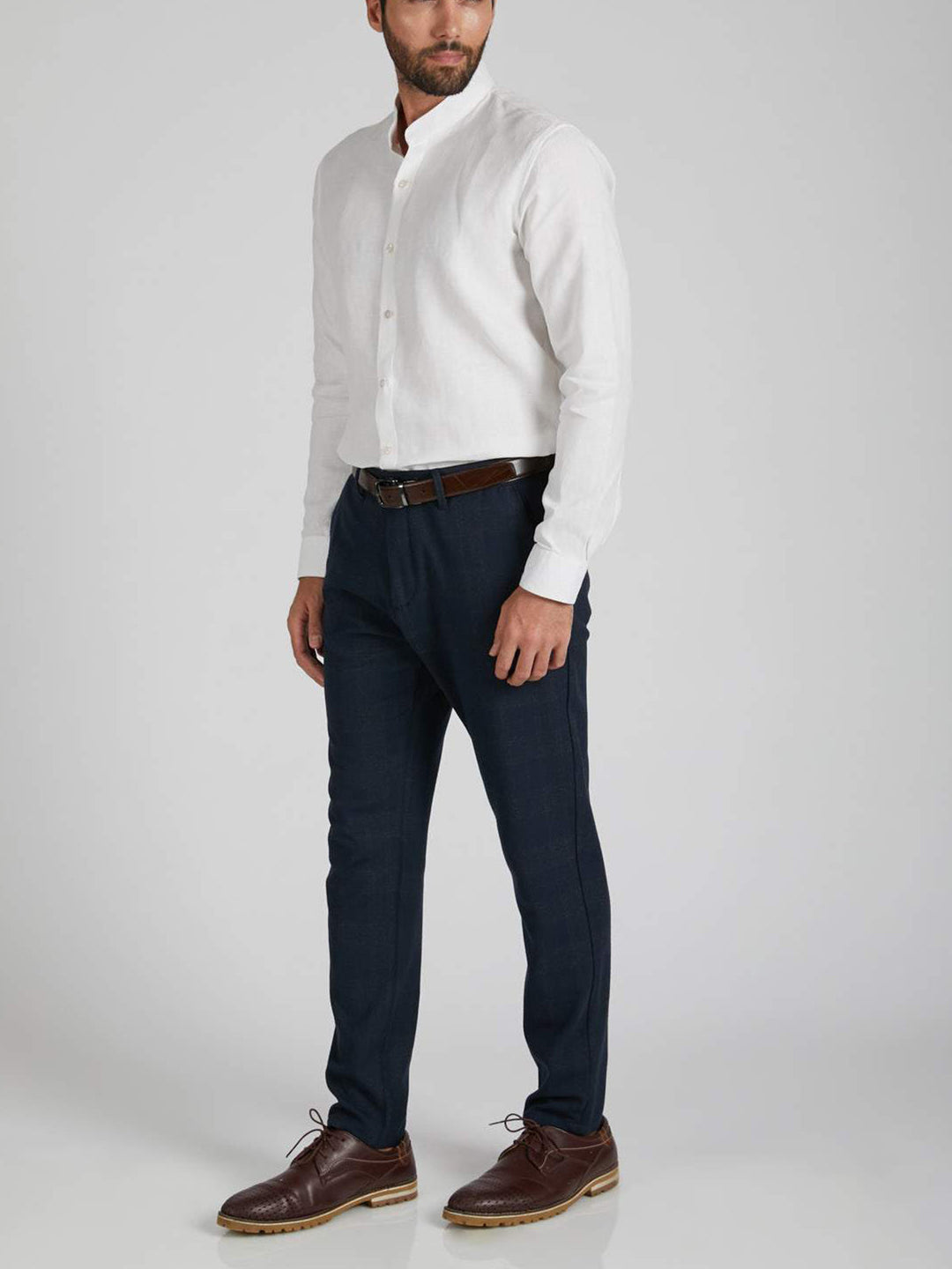 Origin Mandarin Collar Shirt White