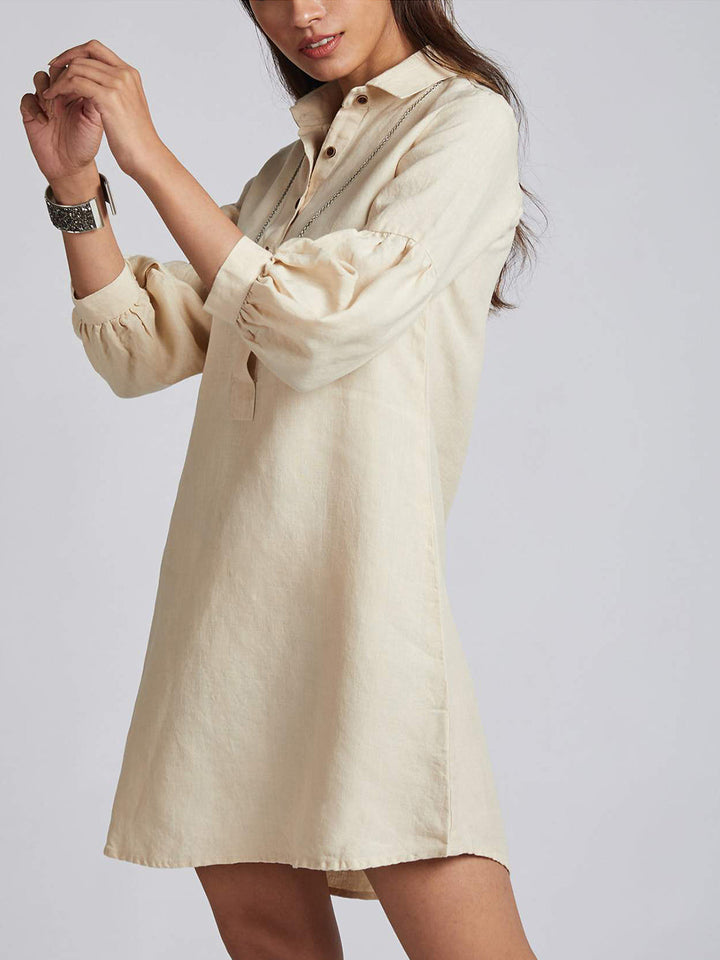 Horizon Shirt Dress Beige