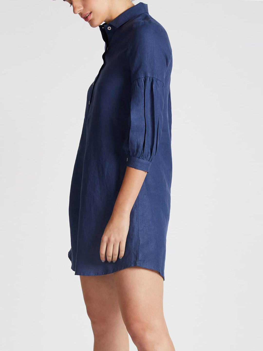 Horizon Shirt Dress Navy