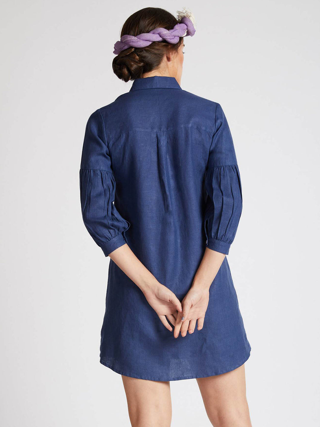 Horizon Shirt Dress Navy