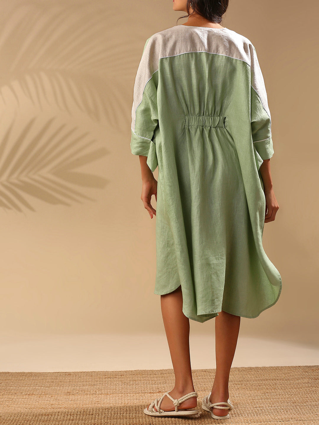 Mahogany Kimono Dress Sage Green