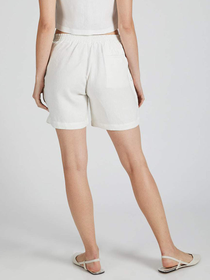 Gleam Tie Up Shorts White B Label