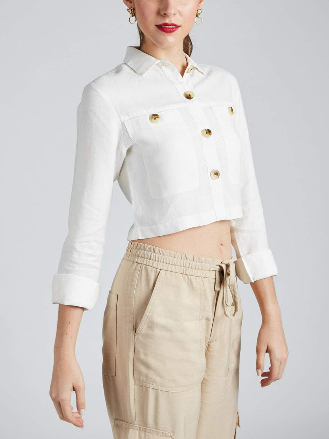 Nova Crop Shirt White B Label