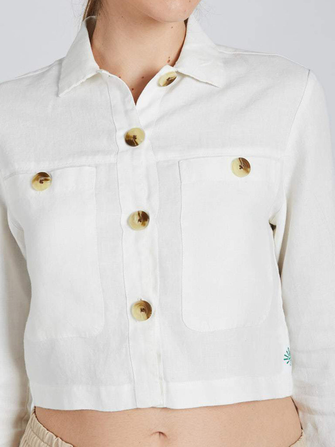 Nova Crop Shirt White