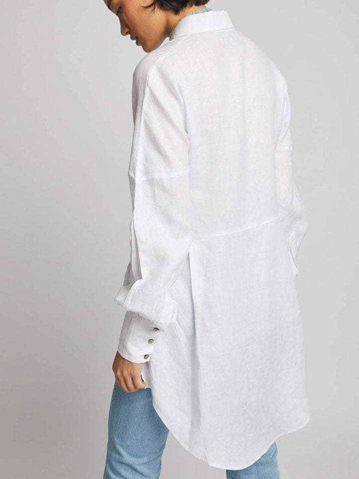 Morning Star Balloon Sleeve Shirt White