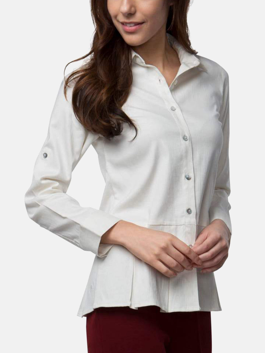 Breezy Low Peplum Top White B Label