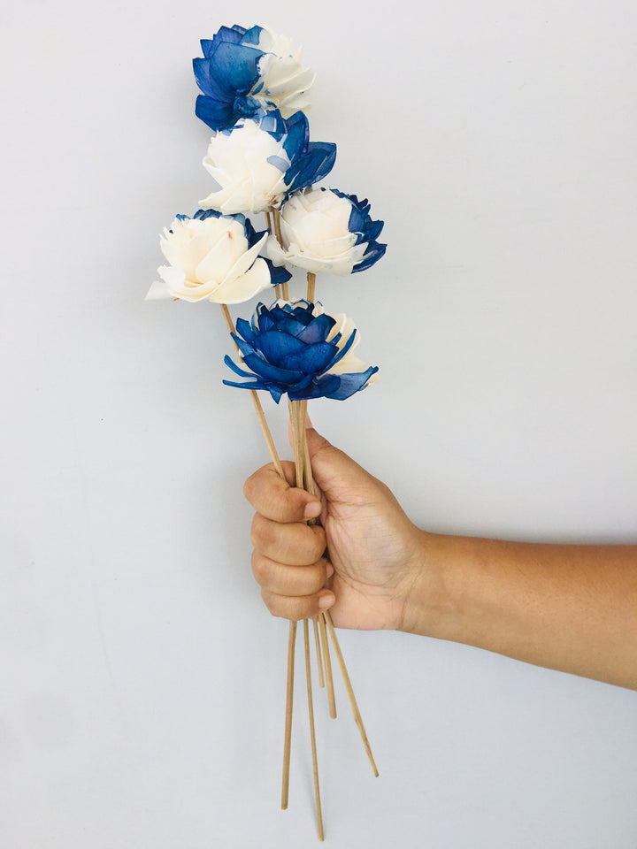 Midnight Blue Sola Flower | 5pcs