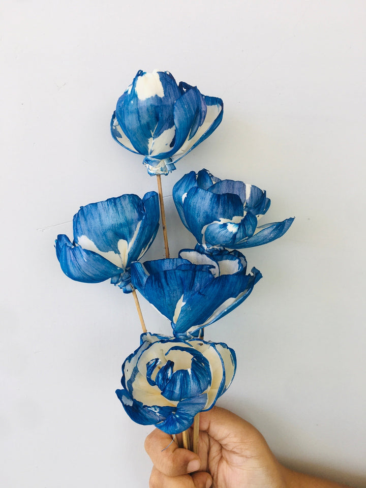 Indigo Peony Sola Flower | 5pcs