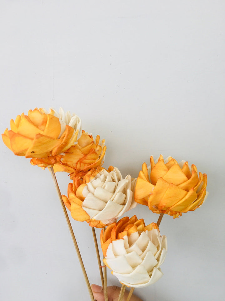 Ochre Sola Flower | 5pcs