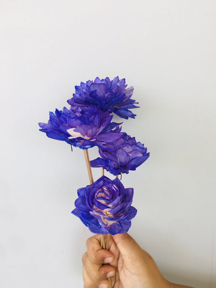 Ombre Mauve Dahlia Sola Flower | 5pcs