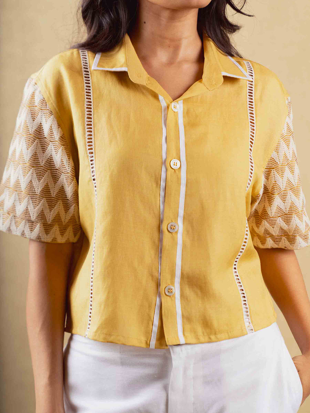 Golden Crop Shirt