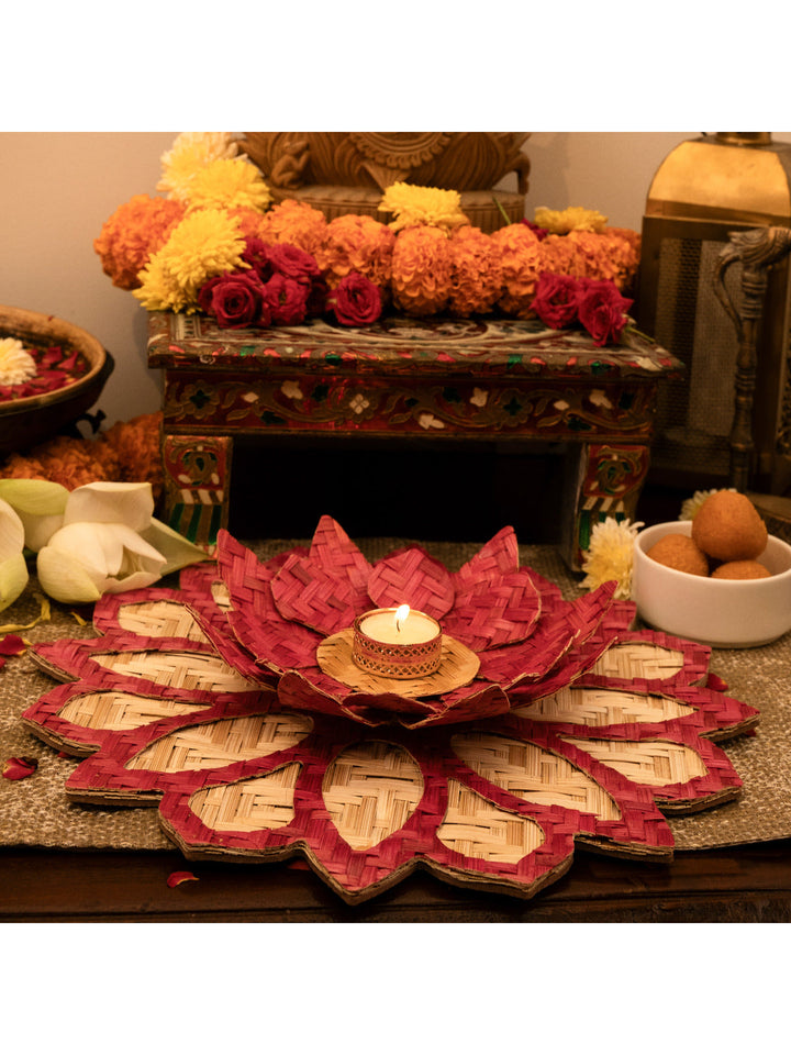 Rangoli with Phool Tea Light Holder Small Greenkraft