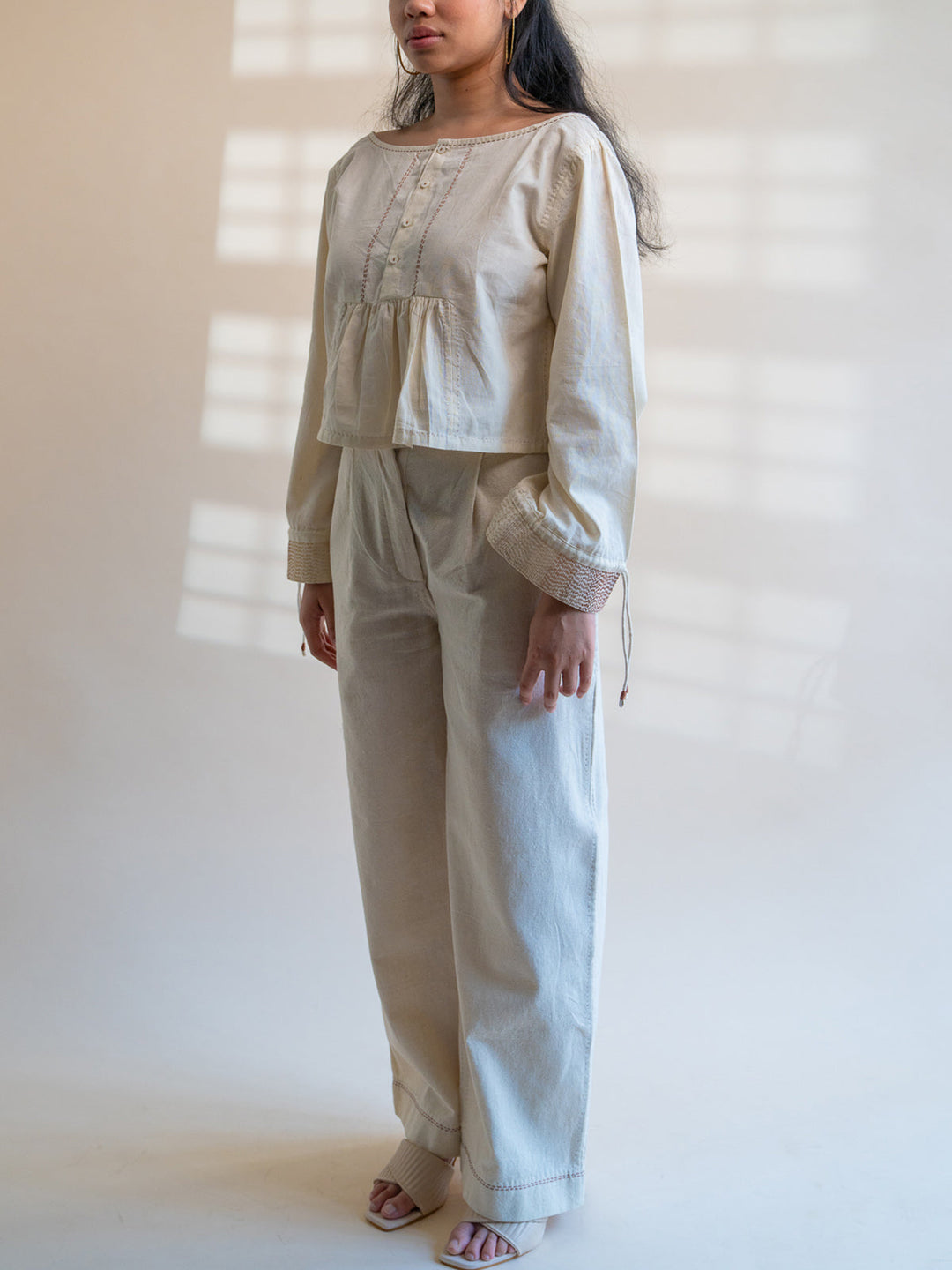 Dawning Reversible Blouse Off White Lafaani