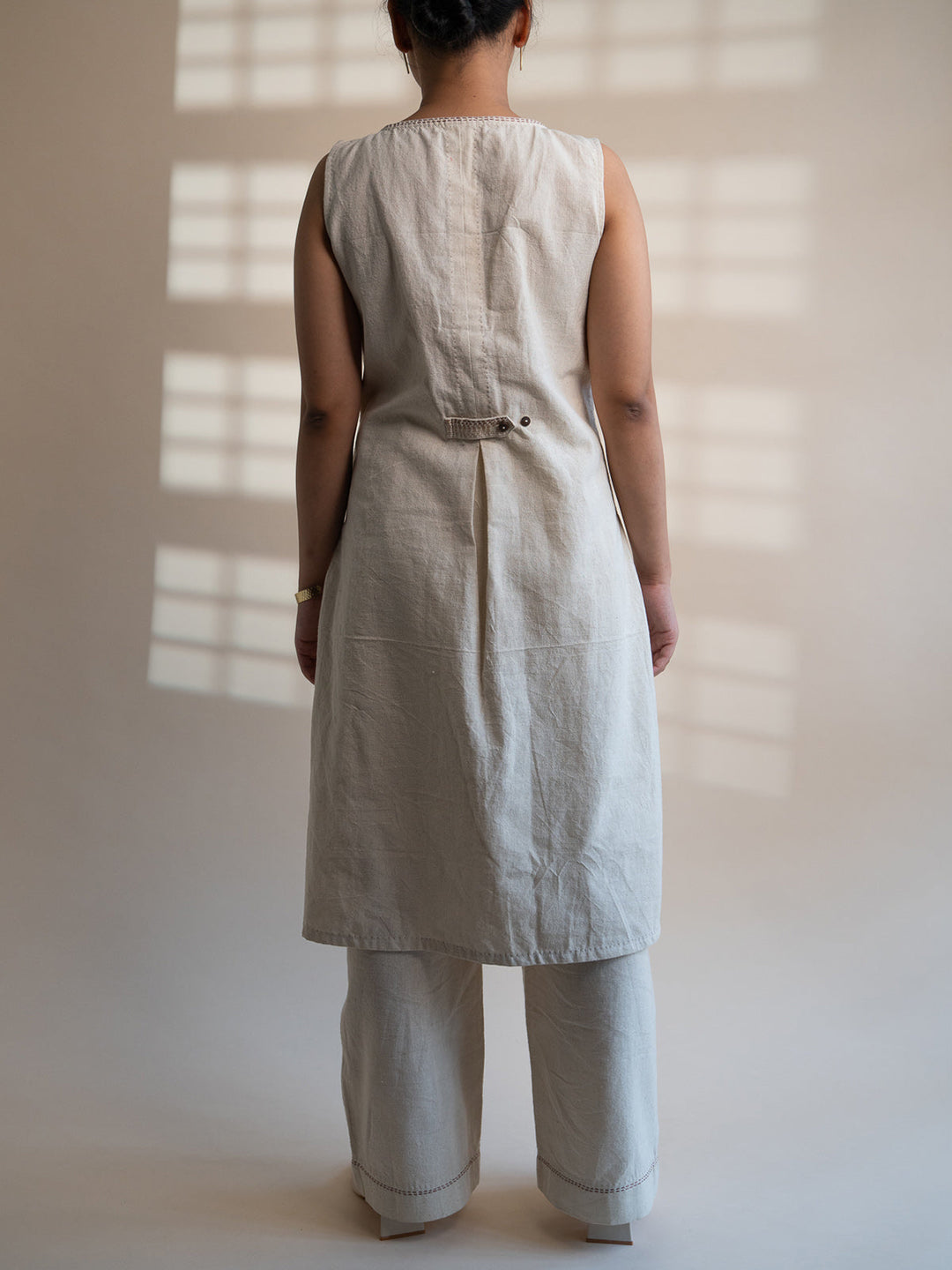 Dawning High Slit Tunic Off White Lafaani