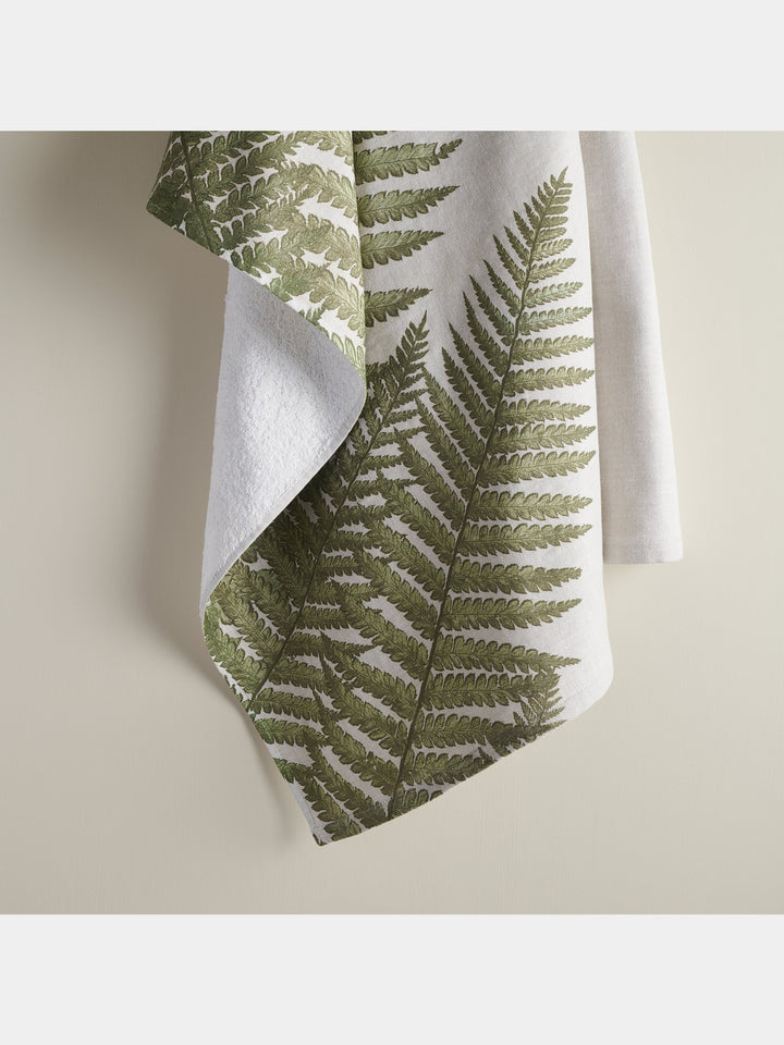 Fern Print |Cotton Bamboo | Hammam Terry | Bath Towel