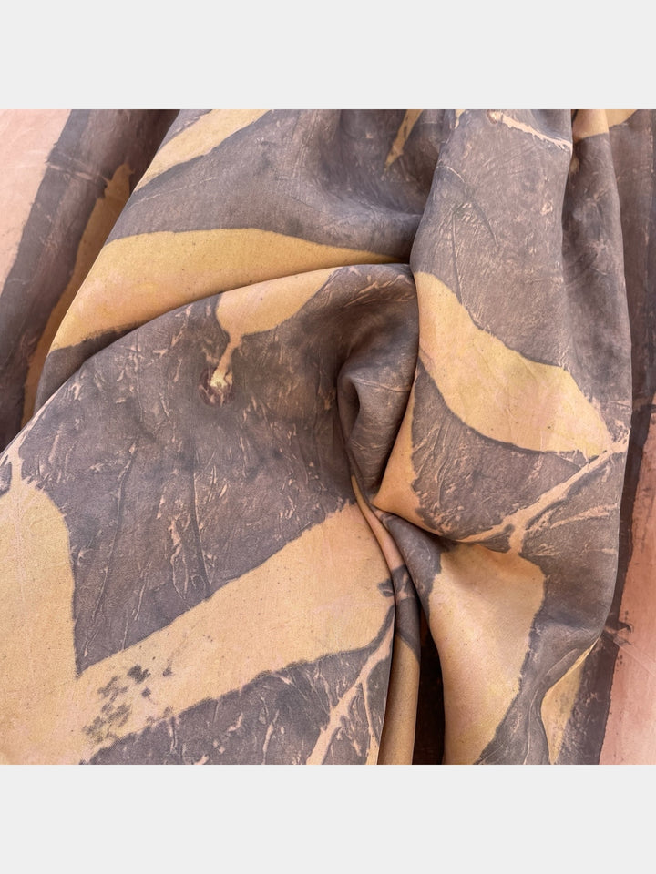 Earthy Hues: Eco-printed Silk Stole Ecoshi