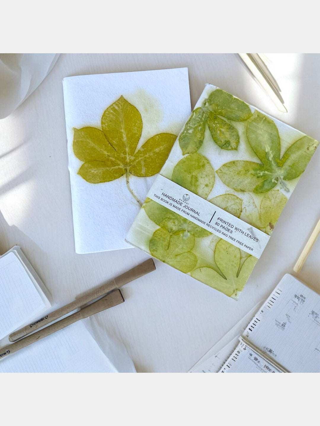 Eco-printed Tree-Free Paper Diary - Set of 2 Ecoshi