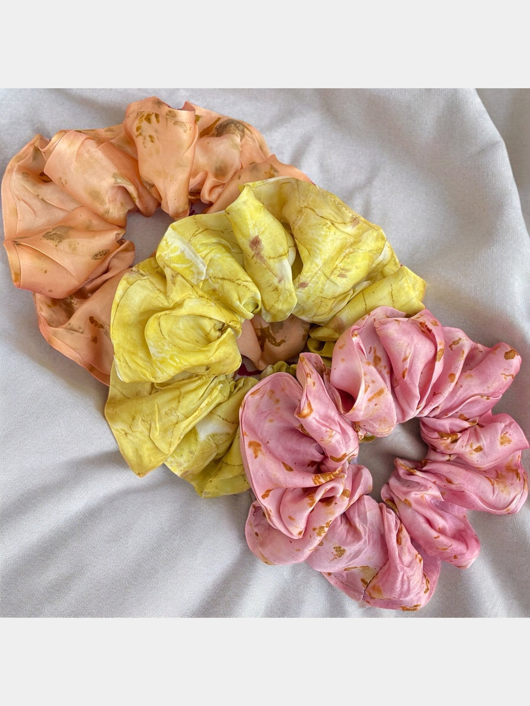 Eco-printed Scrunchies - Set of 3 Ecoshi