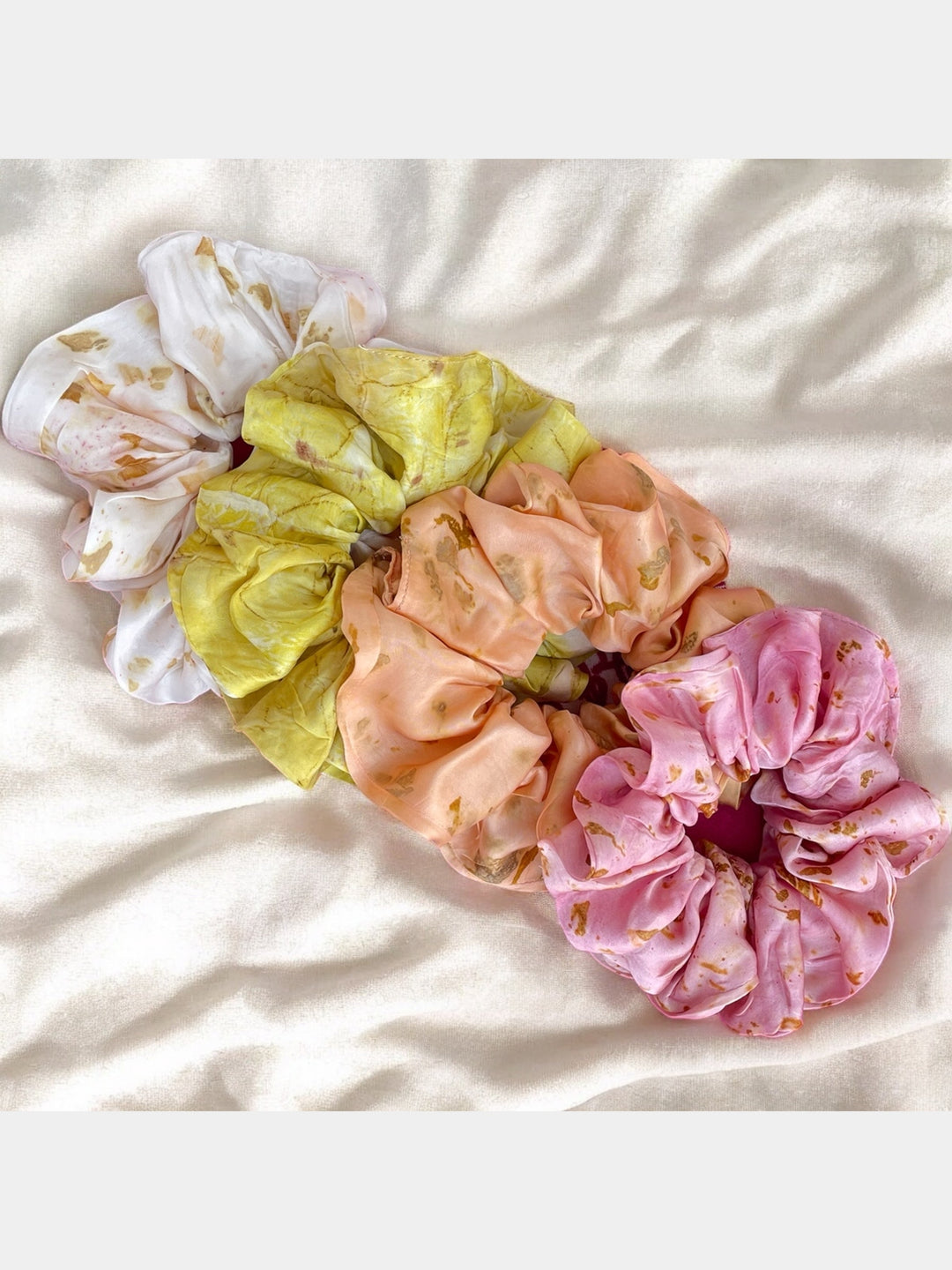 Eco-printed Scrunchies - Set of 4 Ecoshi