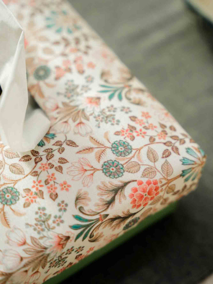 Floral Handmade Tissue Box Home Yarn