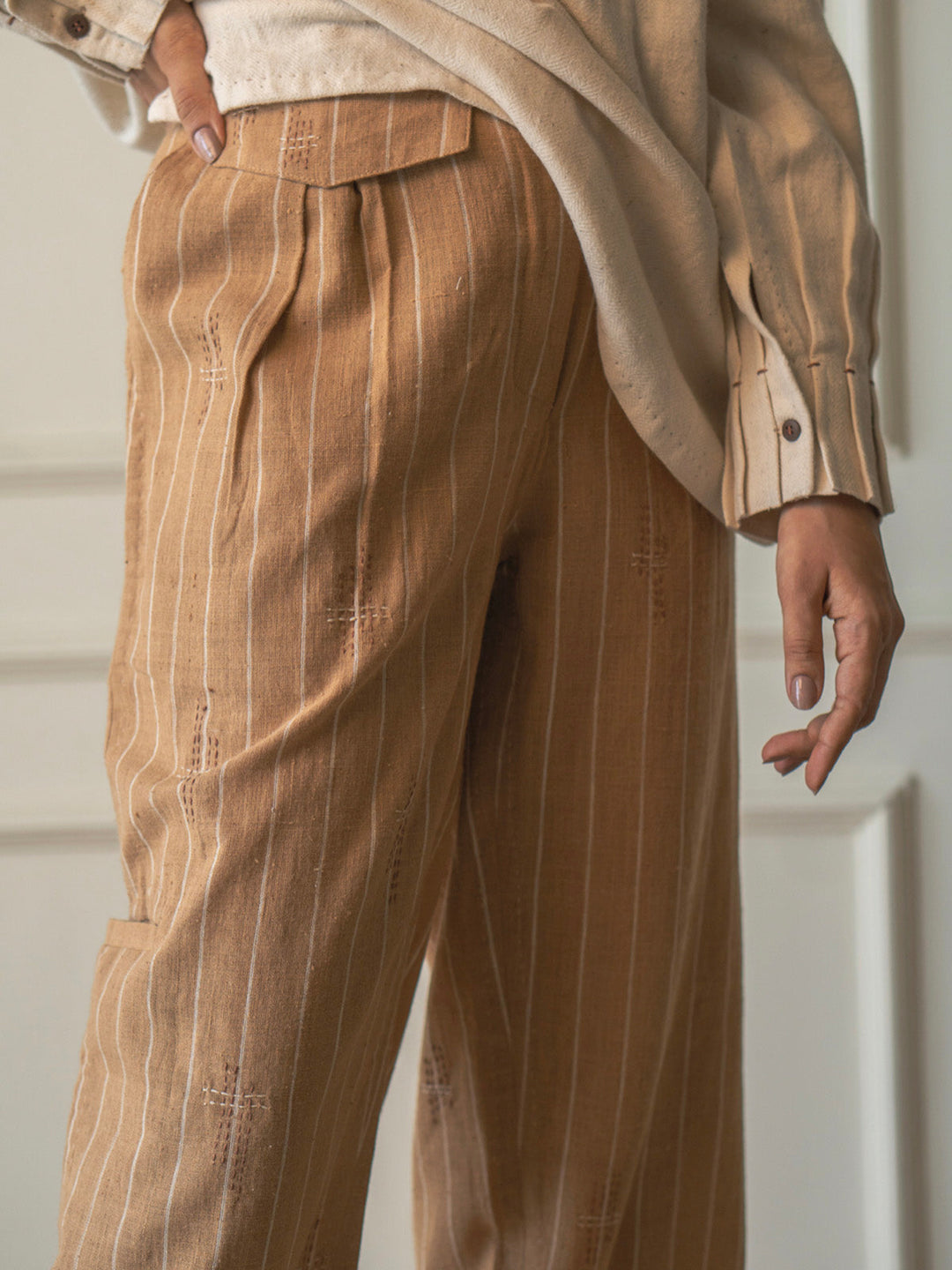 Materiality Tapered Pants Camel Brown Lafaani