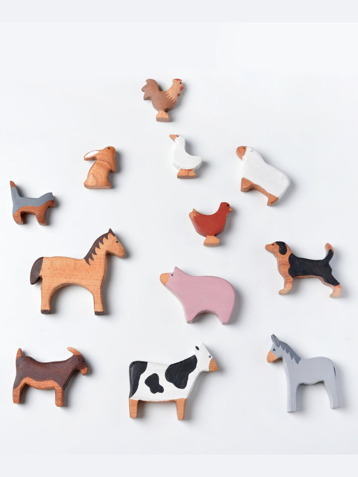 Birch Farm Animals Set of 12