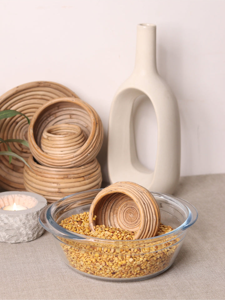 Round Cane Storage Basket | Set of 2