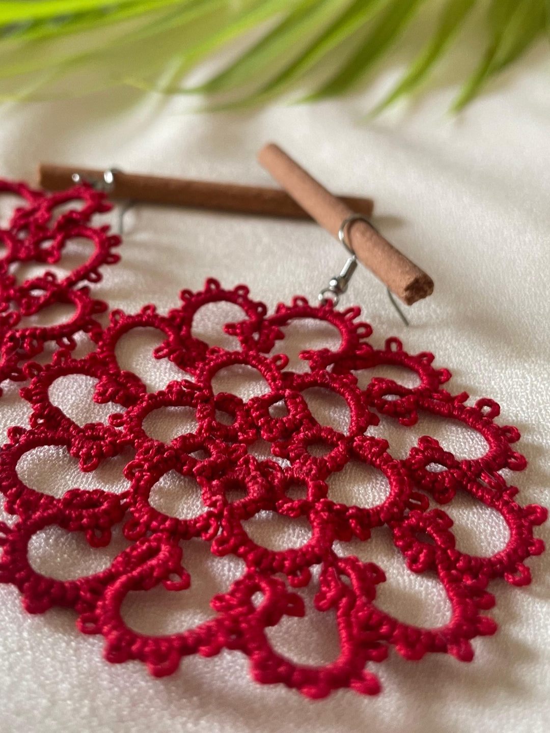 Crimson Burst Earrings Knots to Node